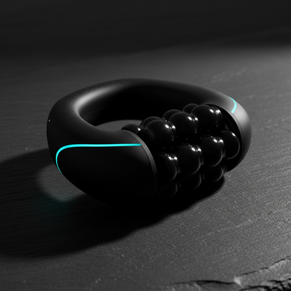 BodyGlide Pro rolling massager at 45-degree angle on dark slate surface with dramatic lighting