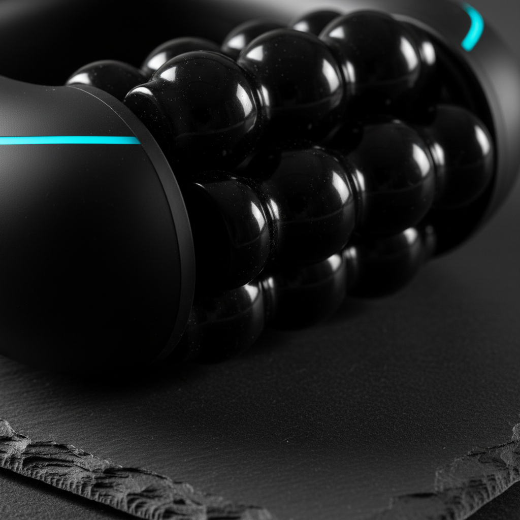 Rolling balls close-up